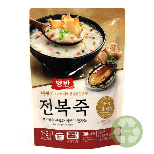 양반 전복죽 420g /파우치형