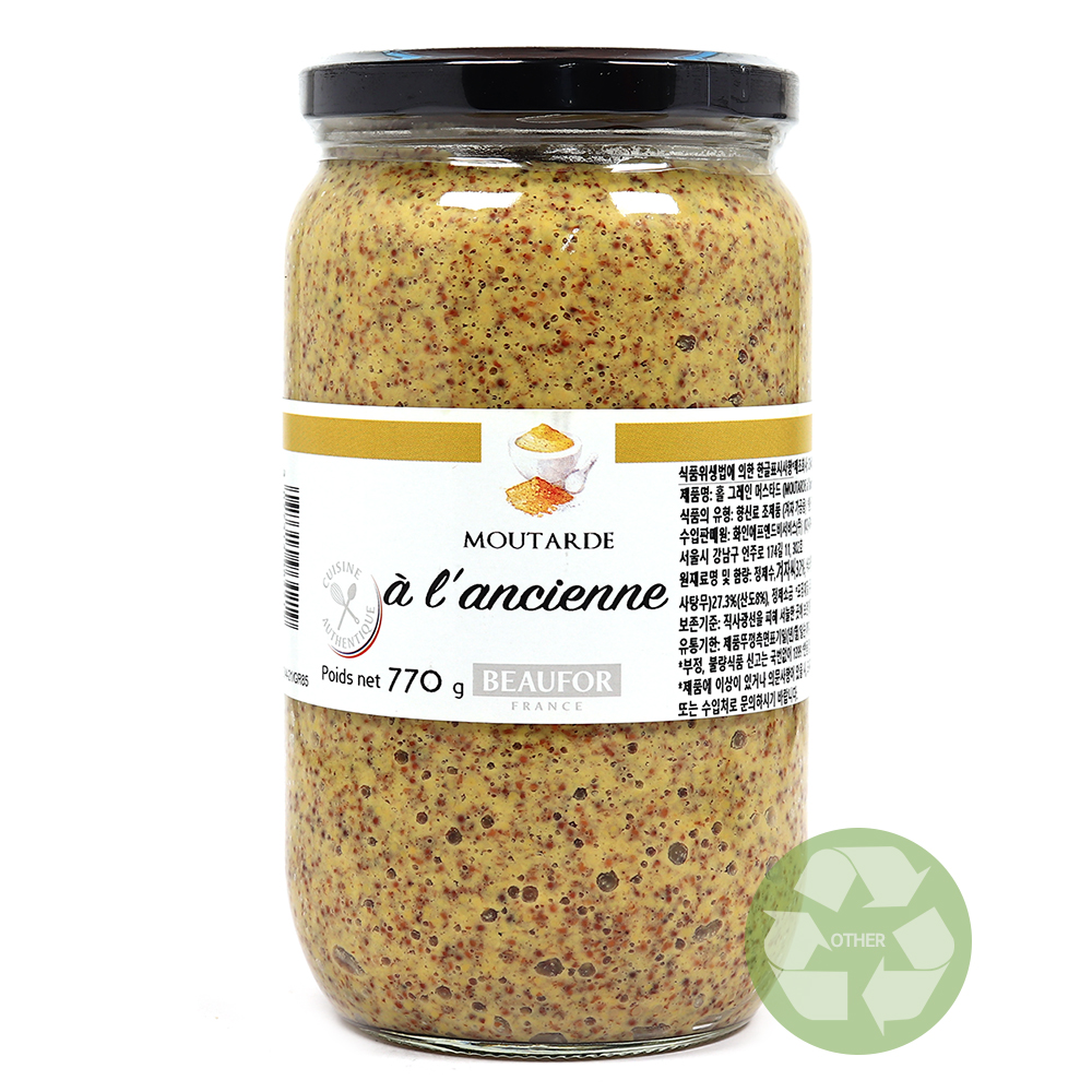 뷰포 홀그레인 머스타드 770g