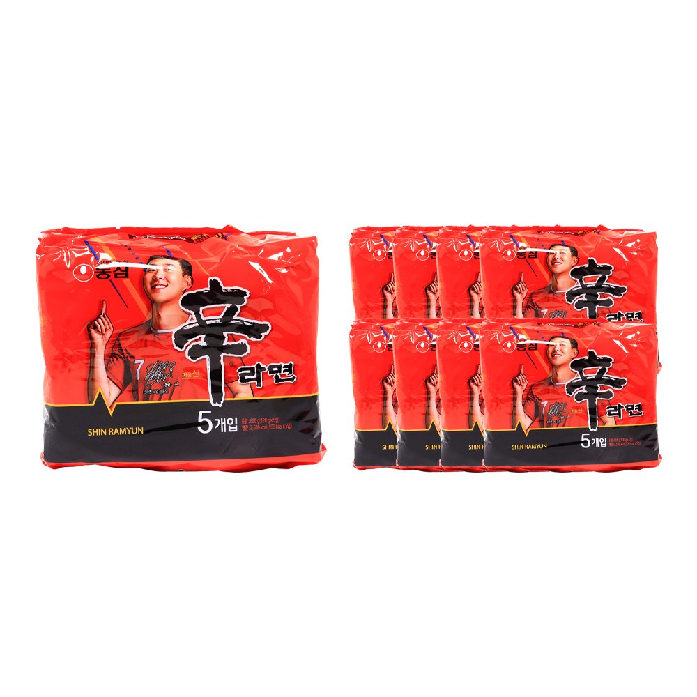 농심 신라면 600g(멀티팩)(120g x 5ea)x 8ea/ 한박스