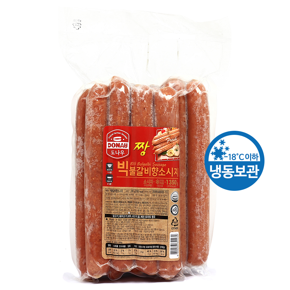 도나우짱 빅불갈비향소시지 1.35kg /냉동