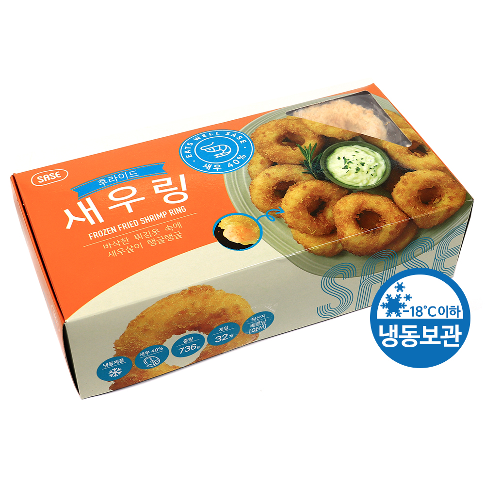 사세 후라이드 새우링 736g(32ea) /냉동