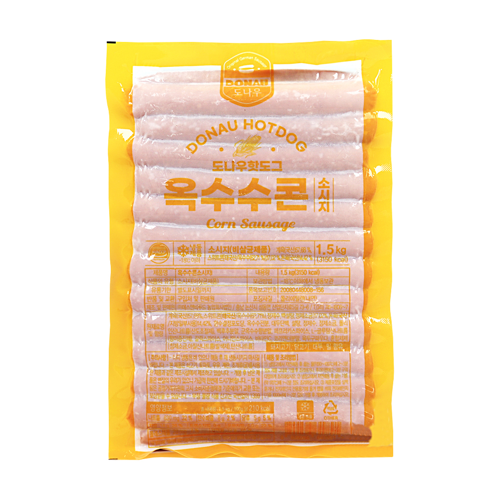 도나우핫도그 옥수수콘소시지I 1.5kg /냉동