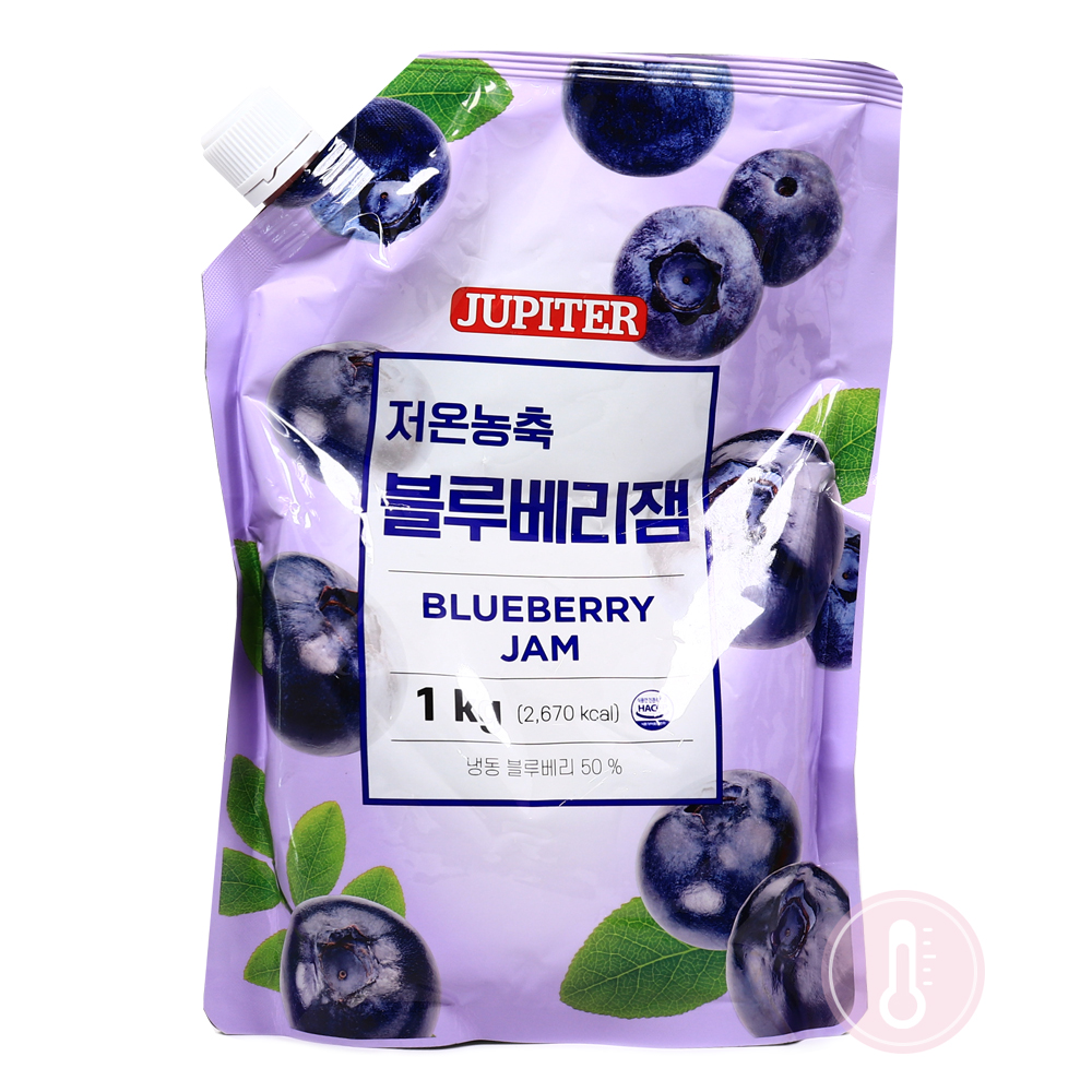 쥬피터 저온농축 블루베리잼 1kg-파우치