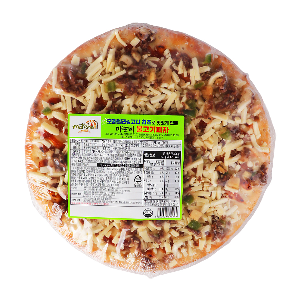 조흥 마또네 불고기피자 396g /냉동