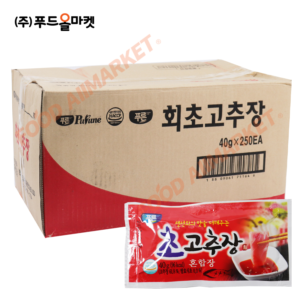 푸른식품 회초고추장 한박스(40gx250ea)