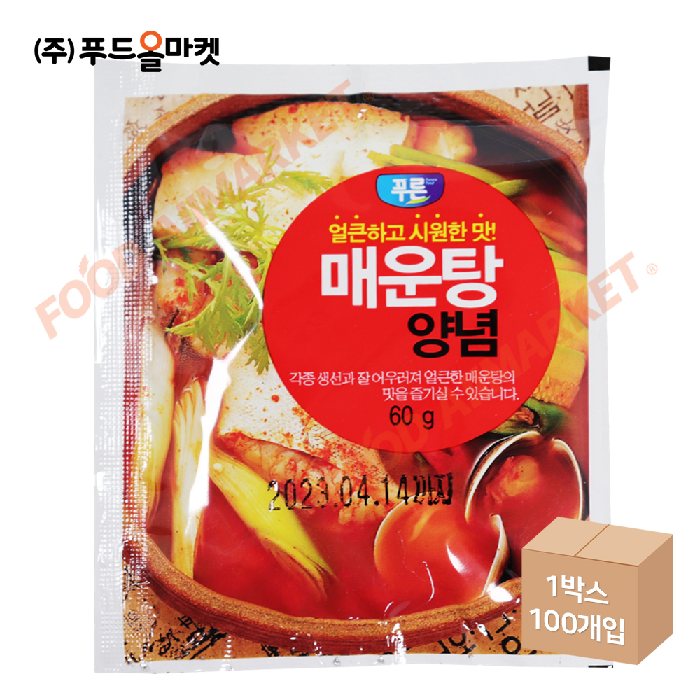 푸른식품 매운탕양념 한박스 (60g x 100ea)