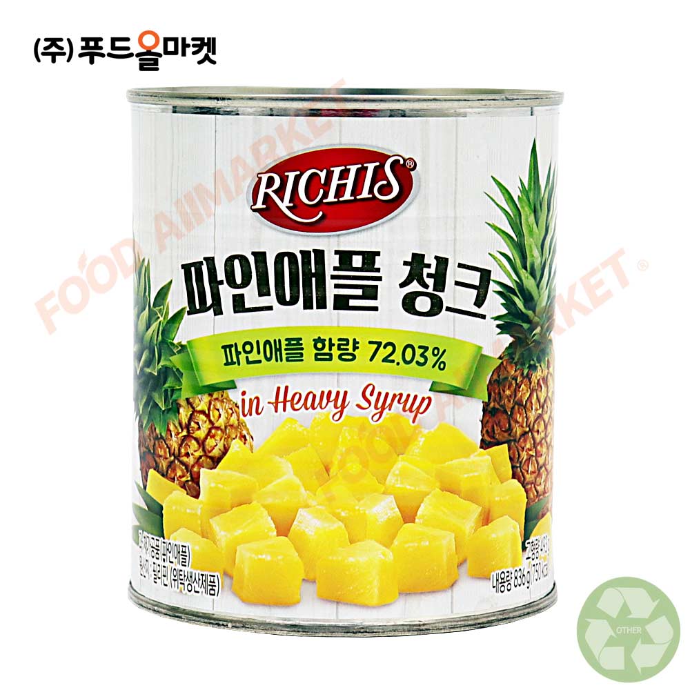 리치스 파인애플 청크 836g