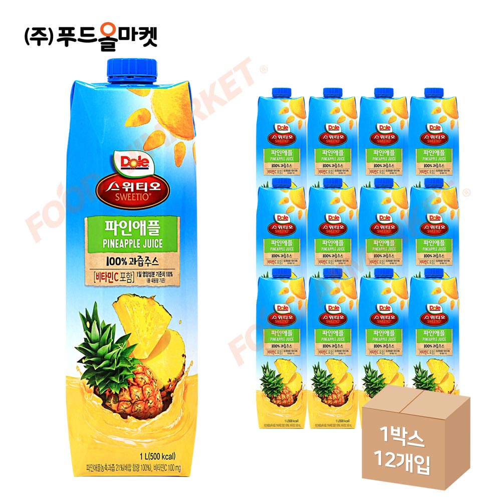 돌 스위티오 파인애플 주스 한박스 (1L x 12ea)