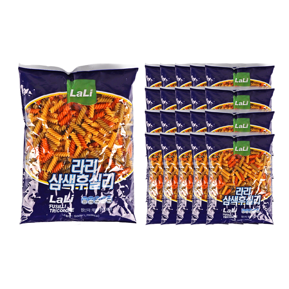 라리 삼색후실리 500g /푸실리 한박스 (500g x 20ea)