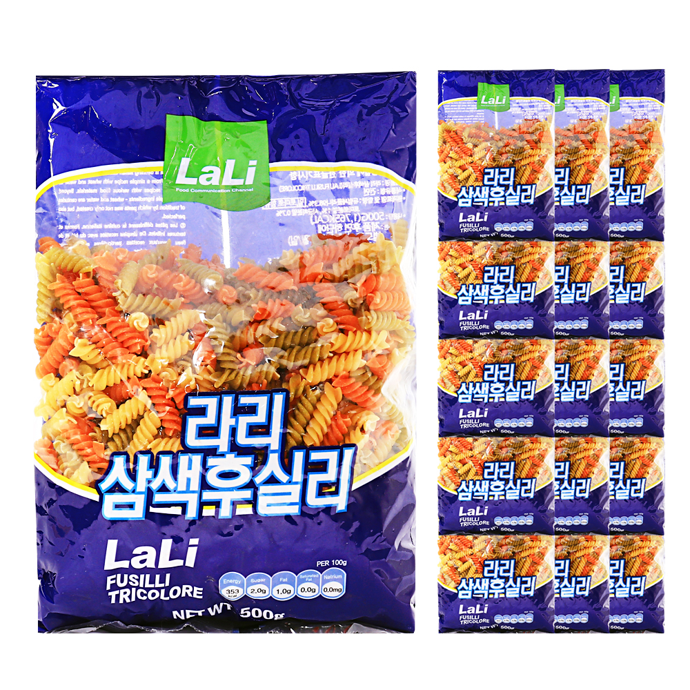 라리 삼색후실리 500g /푸실리 한박스 (500g x 20ea)