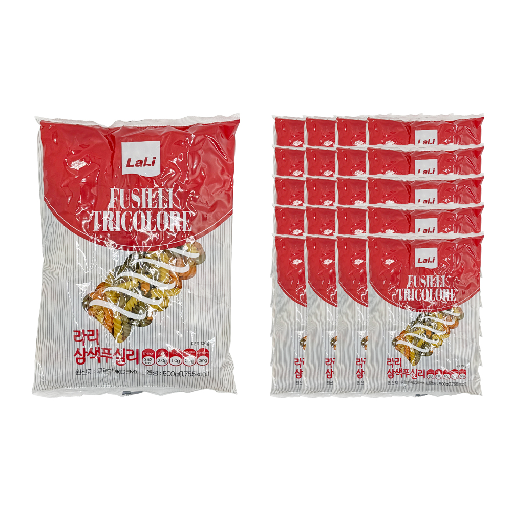 라리 삼색후실리 500g /푸실리 한박스 (500g x 20ea)