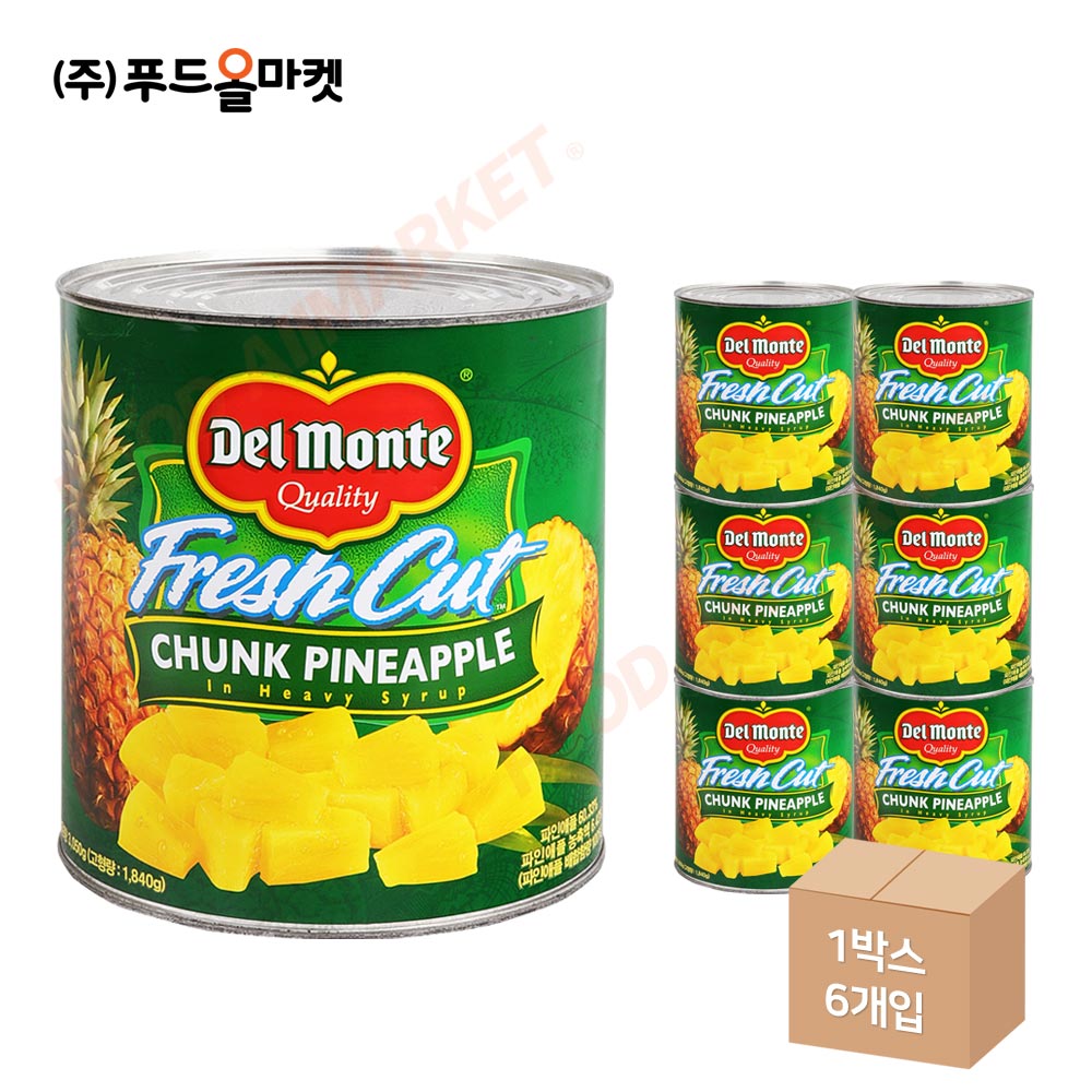 델몬트 파인애플 청크 3.062kg 한박스 (3.062kg x 6ea)