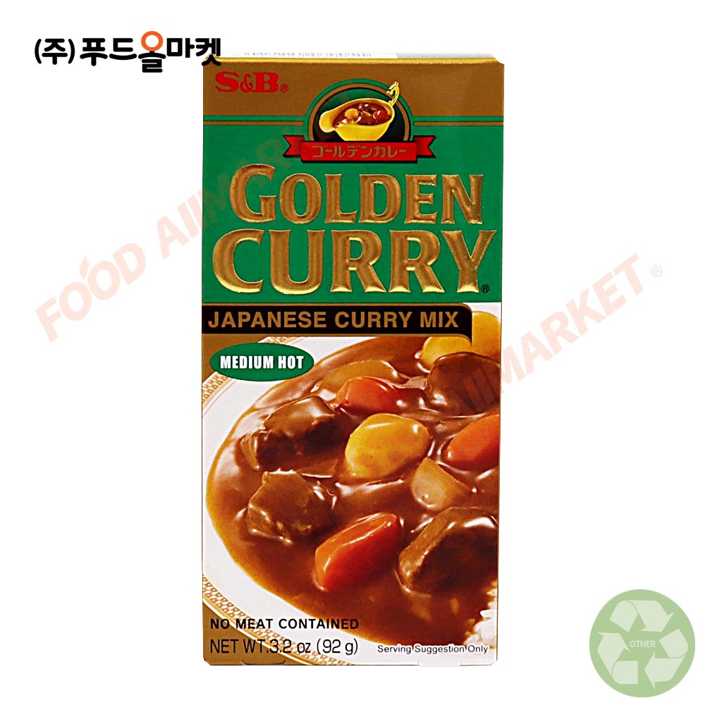 [특가할인]에스비 골든카레 중간맛 92g