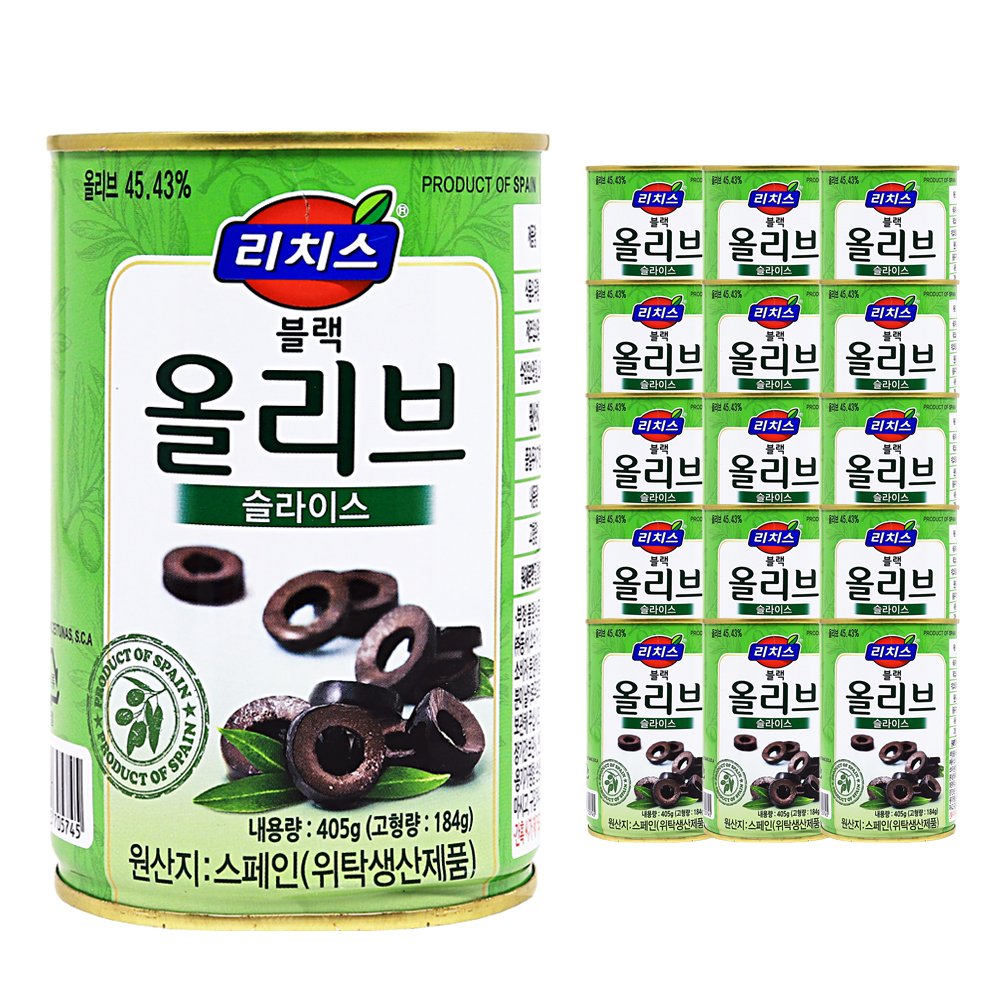 리치스 블랙올리브 슬라이스 405g 한박스 (405g x 24ea)