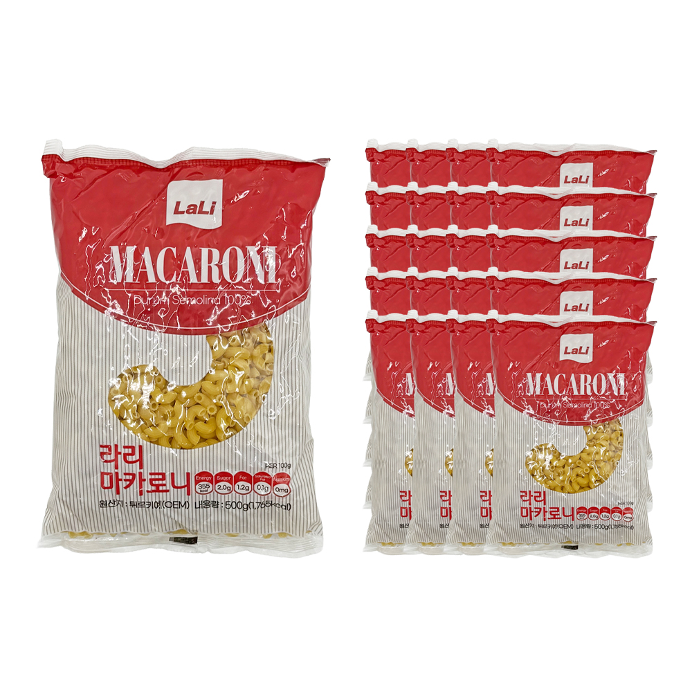 라리 마카로니 500g 한박스 (500g x 20ea)