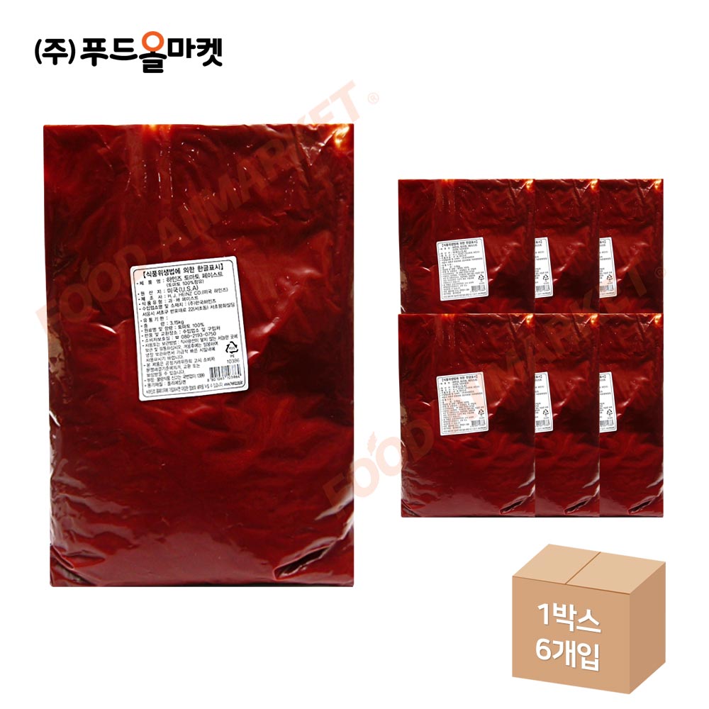 하인즈 토마토페이스트 3.15kg 파우치 한박스 (3.15kg x 6ea)
