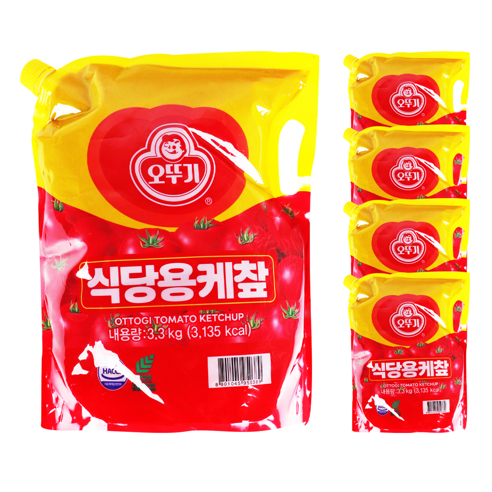 오뚜기 식당용케찹 3.3kg 스파우트팩 한박스 (3.3kg x 4ea)