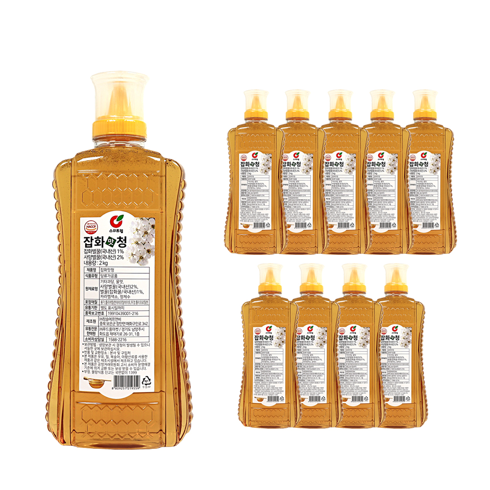 스위트웰 잡화맛청 2kg /튜브 한박스 (2kg x 9ea)