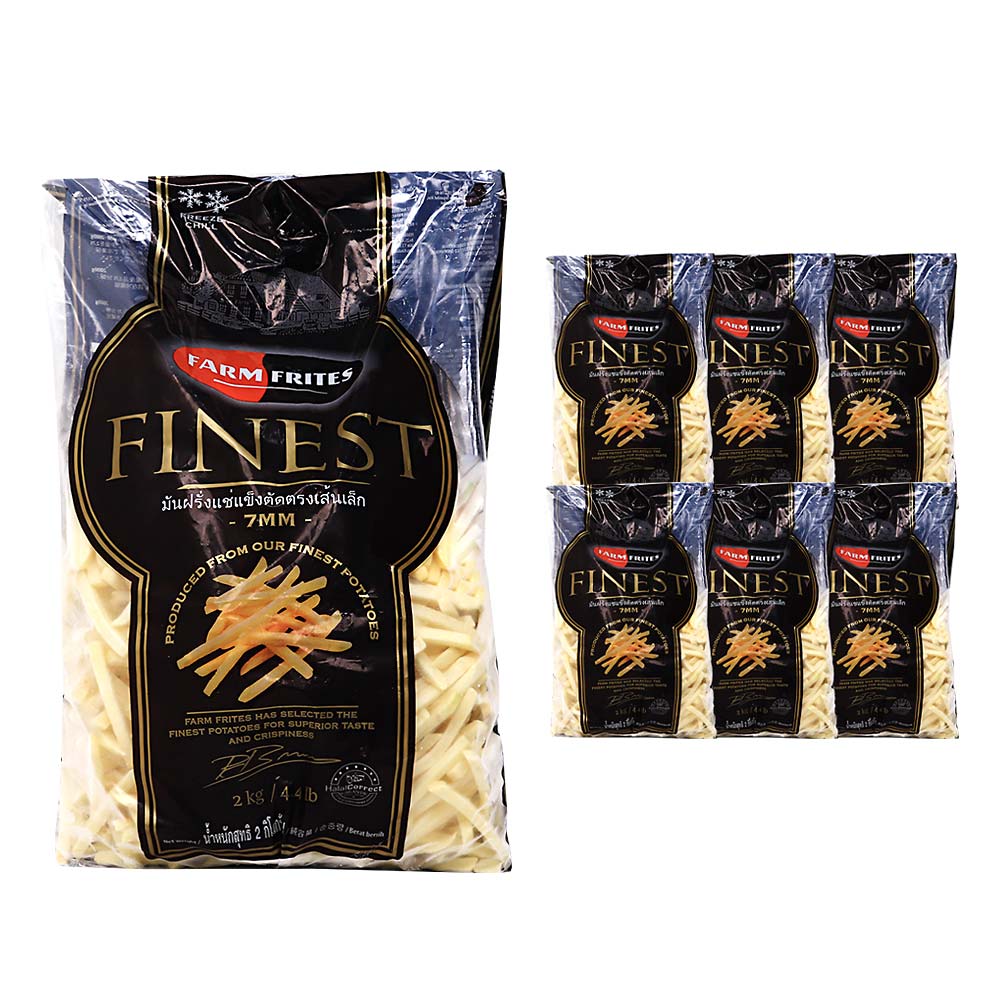 팜프리츠 화이니스트 슈스트링 7mm 2kg /냉동 한박스 (2kg x 6ea)-아이스박스무료