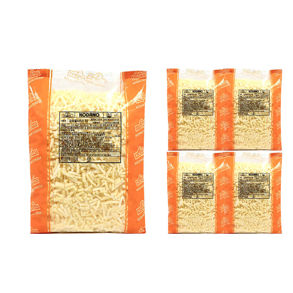 코다노 모짜렐라치즈EF 2.5KG /냉동 한박스 (2.5kg x 4ea)-아이스박스무료