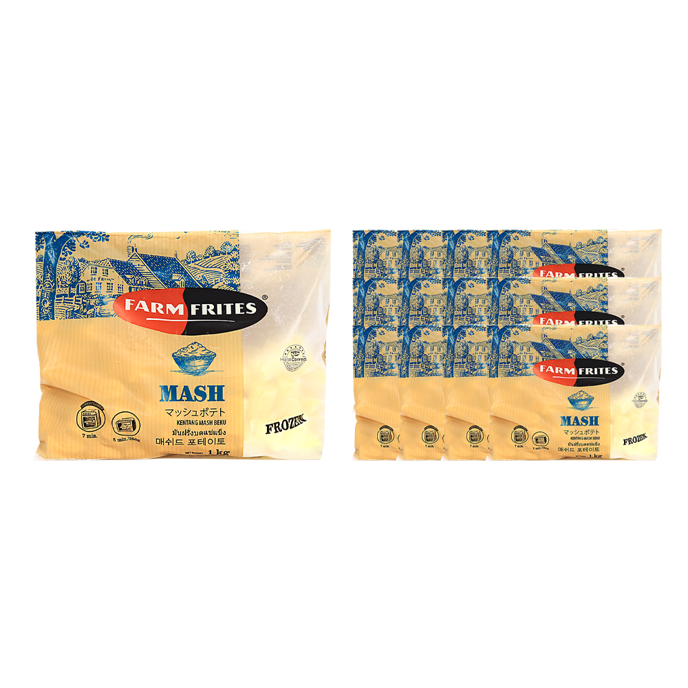 팜프리츠 매쉬 1kg /으깬감자/냉동 한박스 (1kg x 12ea)-아이스박스무료