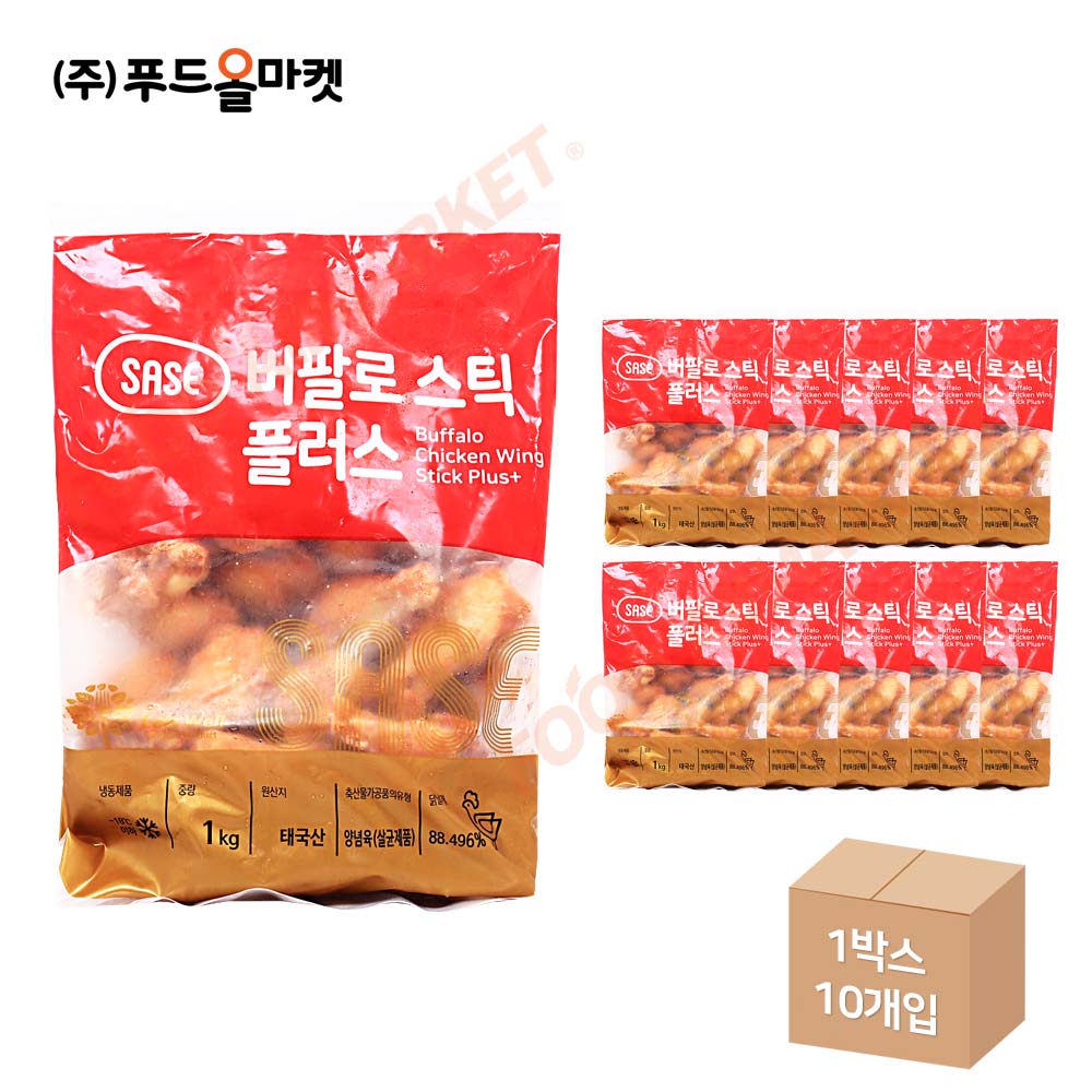 사세 버팔로스틱 플러스 1kg /냉동 한박스 (1kg x 10ea)-아이스박스무료