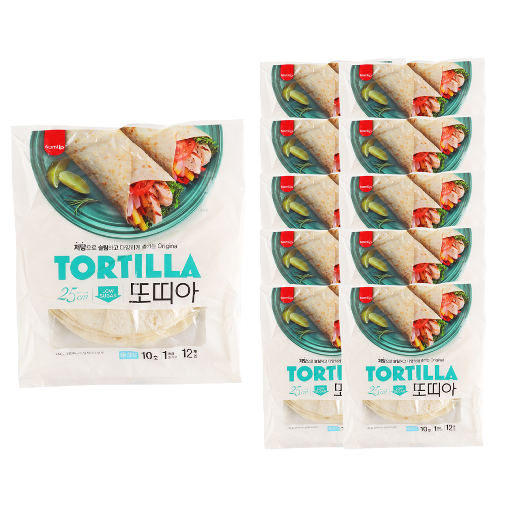 삼립 10호 밀또띠아 744g(12장) /냉동 한박스 (744g x 10ea)-아이스박스무료