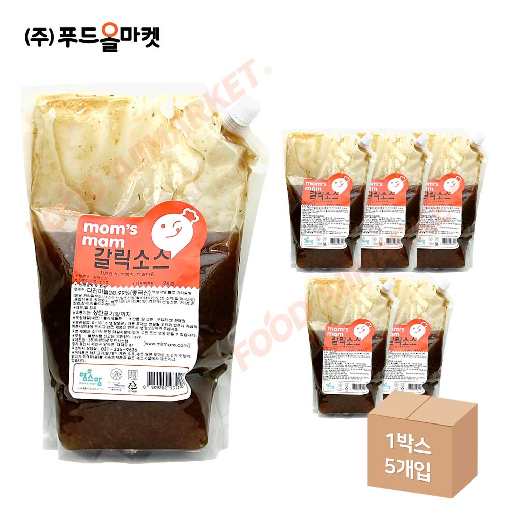 맘스맘 갈릭소스 2kg /냉장 한박스 (2kg x 5ea)-아이스박스무료