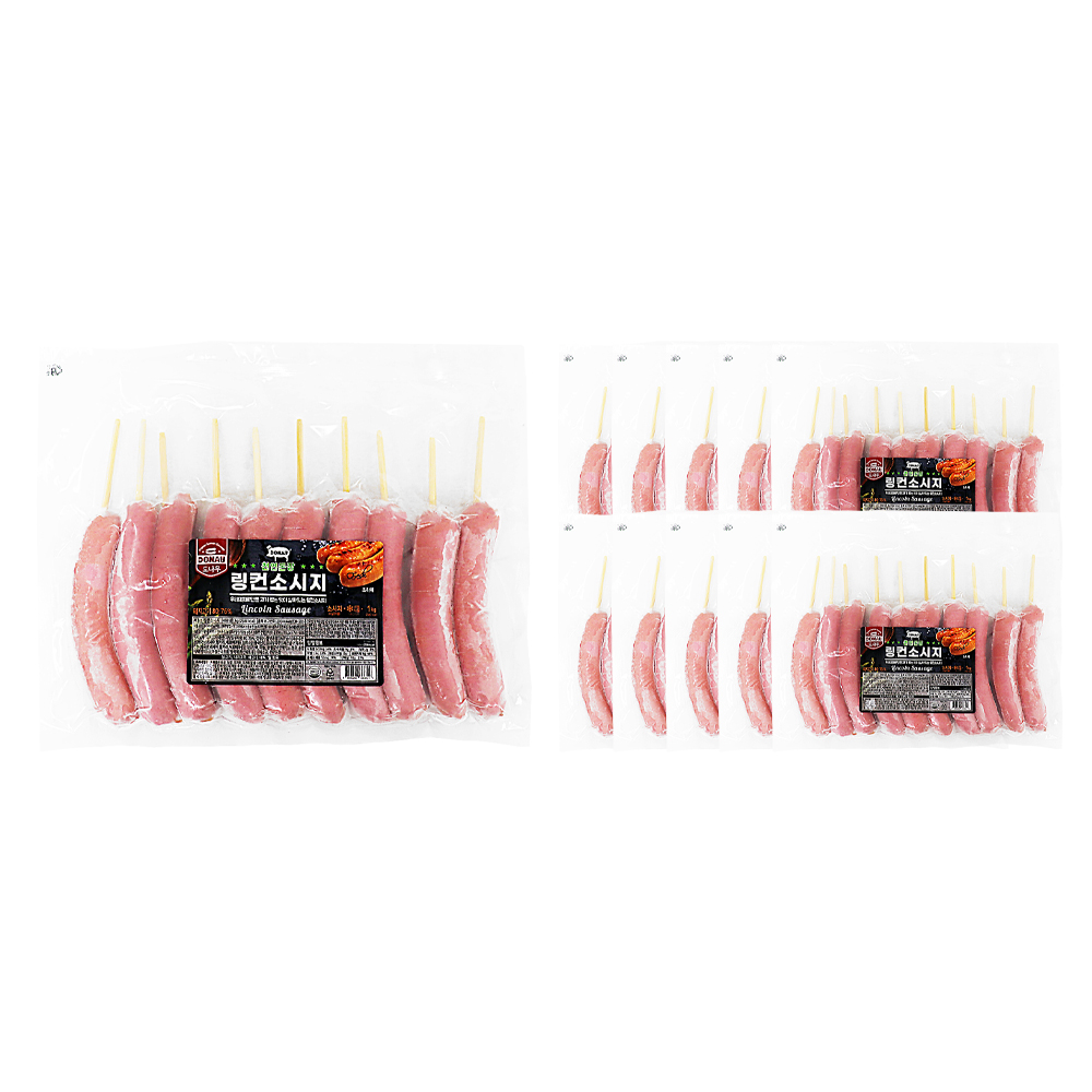 도나우 링컨소시지 1kg /냉동 한박스 (1kg x 10ea)-아이스박스무료