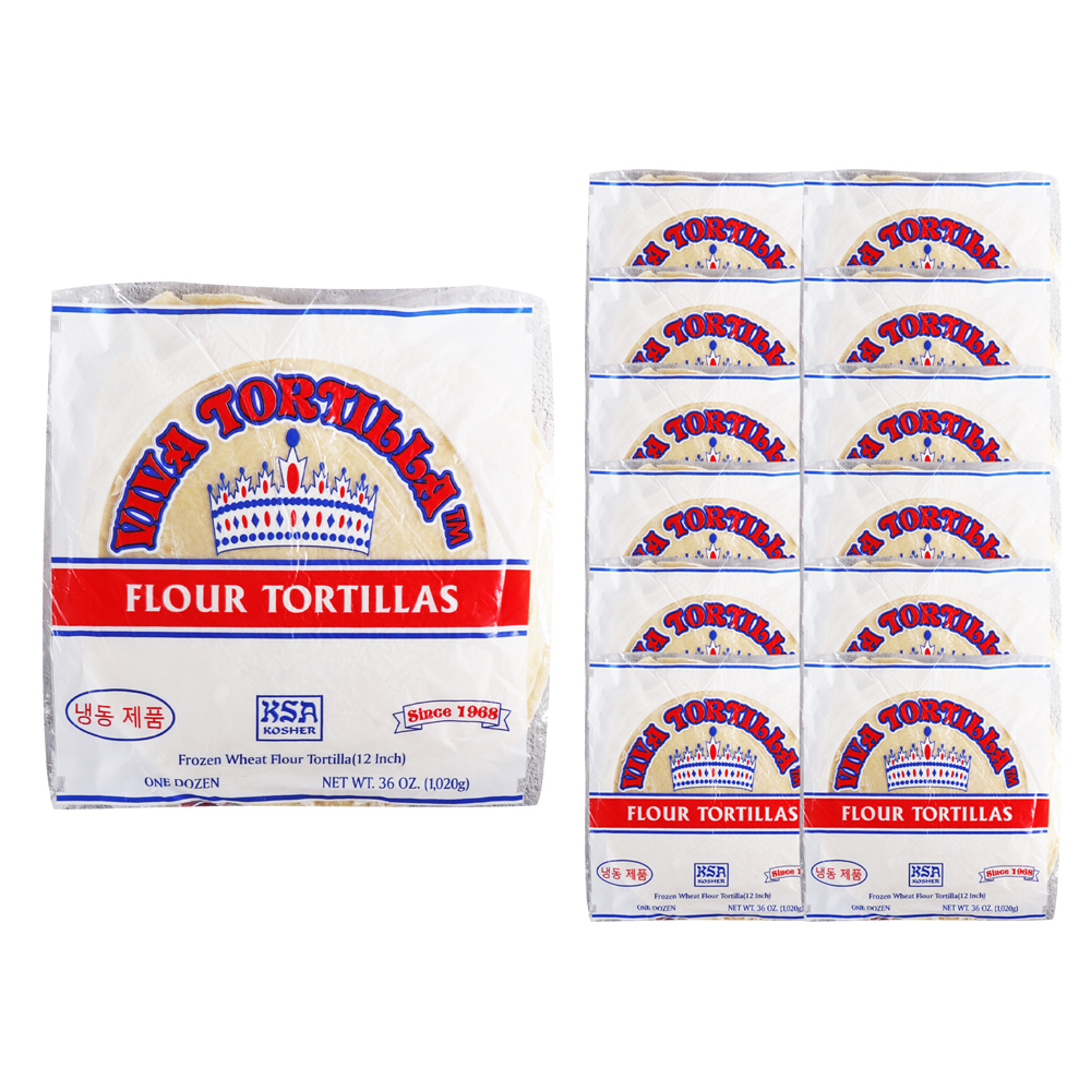 로메로 12인치 밀또띠아 1.02kg(12장) /냉동 한박스 (1.02kg x 12ea)