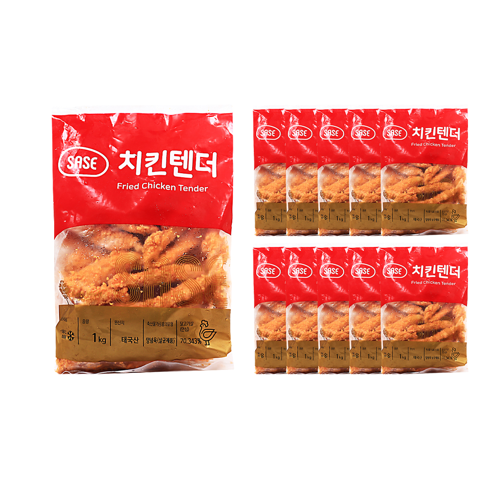 사세 치킨텐더 1kg /냉동 한박스 (1kg x 10ea)-아이스박스무료