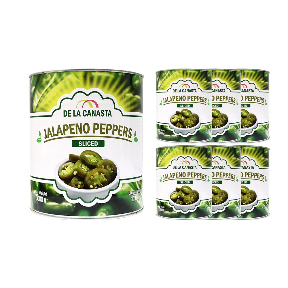 데라카나스타 할라페뇨 페퍼스 슬라이스 3kg 한박스 (3kg x 6ea)