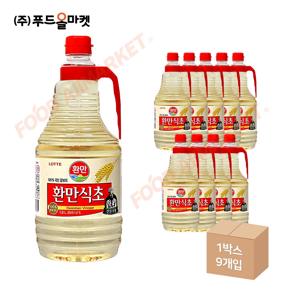 롯데 환만식초 1.8L 한박스 (1.8L x 9ea)