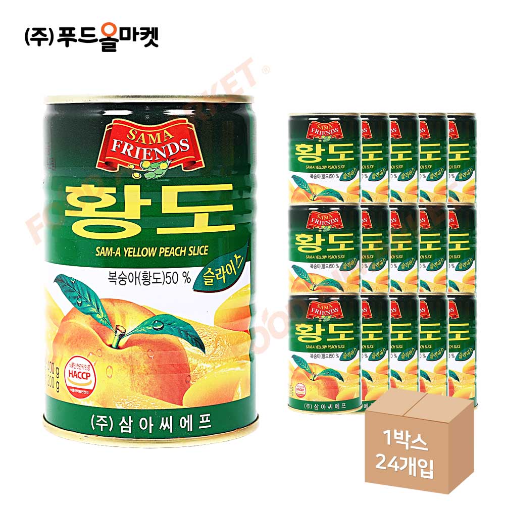 삼아 황도 400g 한박스 (400g x 24ea)