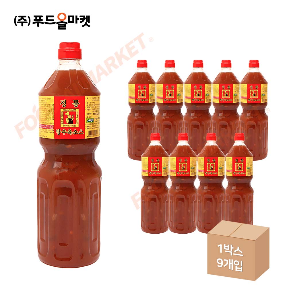 서해 정통 탕수육소스 1.9kg 한박스 (1.9kg x 9ea)