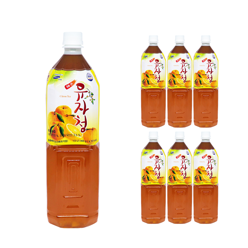 청솔 유자청 1.5L 한박스 (1.5L x 6ea)