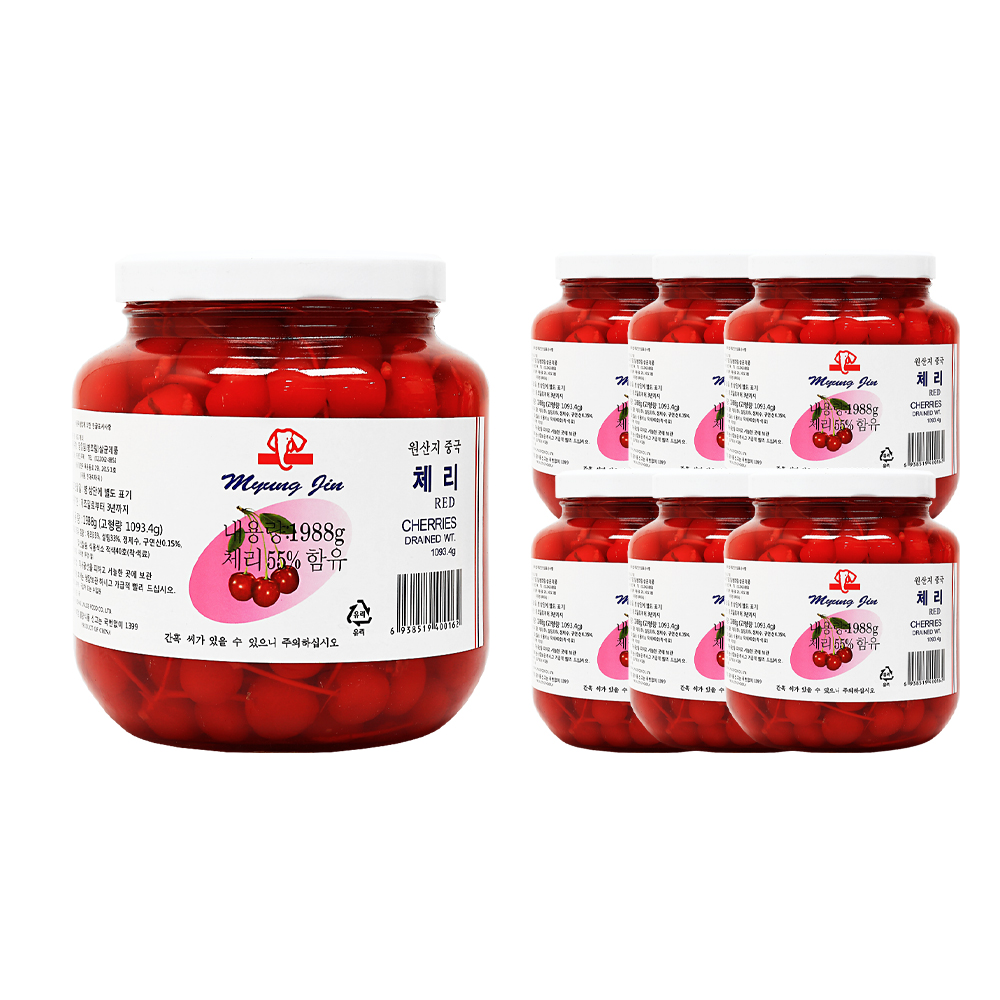 명진 레드체리 1988g /꼭지있음 한박스 (1988g x 6ea)