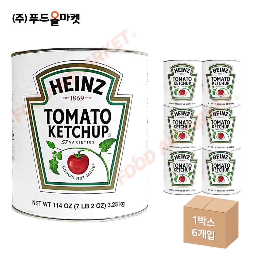 하인즈 토마토케찹 3.23kg /캔 한박스 (3.23kg x 6ea)