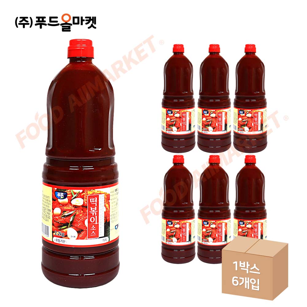 푸른식품 떡볶이소스 2.2kg 한박스 (2.2kg x 6ea)