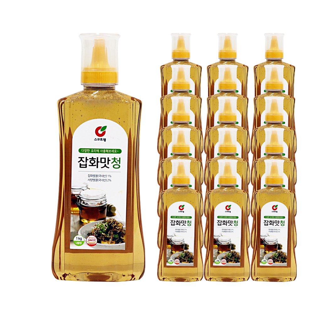 스위트웰 잡화청 1kg 튜브 한박스 (1kg x 15ea)