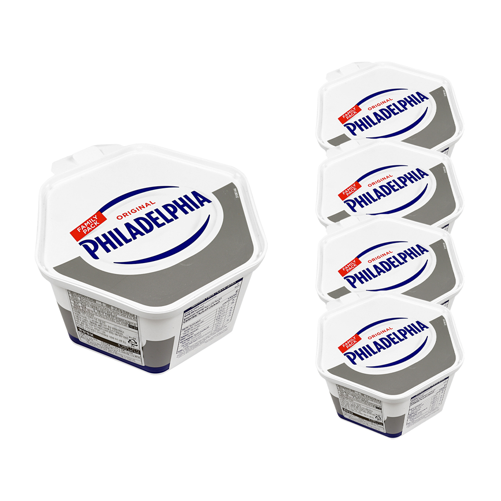 필라델피아 크림치즈 1.65kg-패밀리팩 /냉장 한박스 (1.65kgx4ea)-아이스박스무료