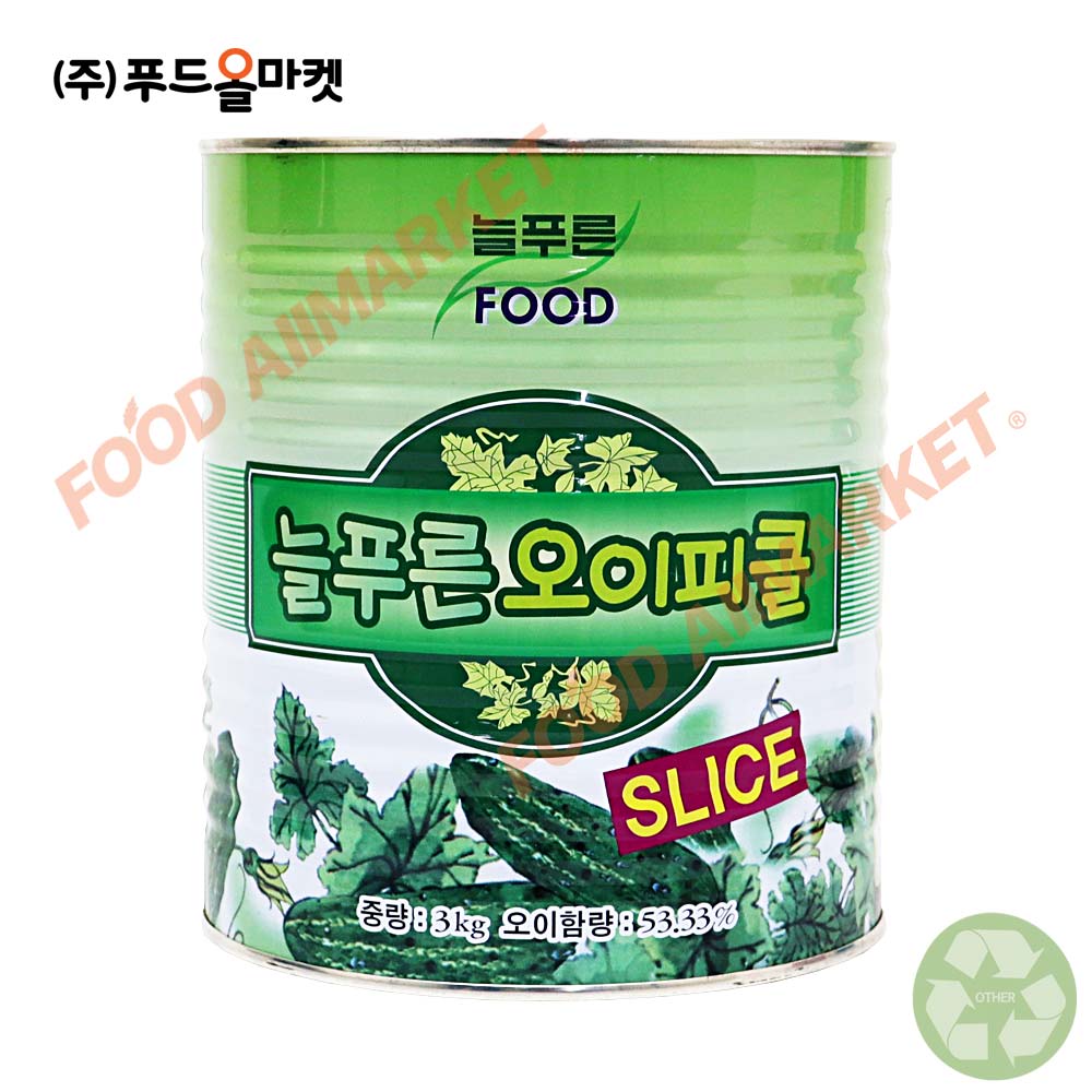 늘푸른 오이피클 슬라이스 3kg