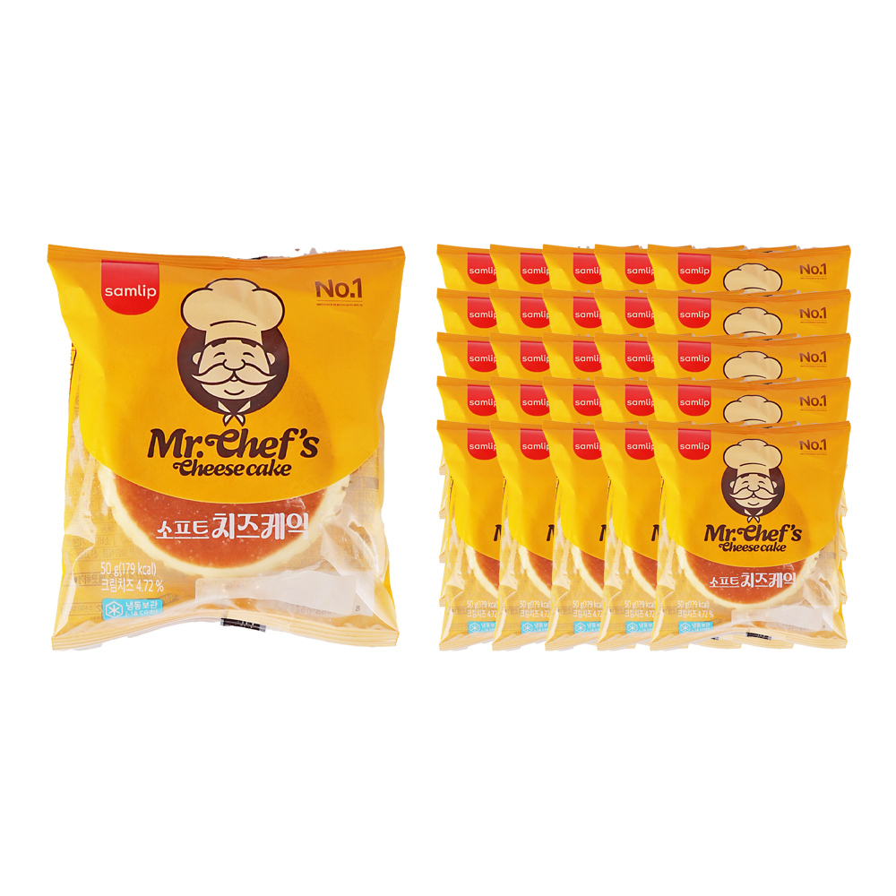 삼립 소프트 치즈케익 50g /냉동 한박스 (50g x 30ea)