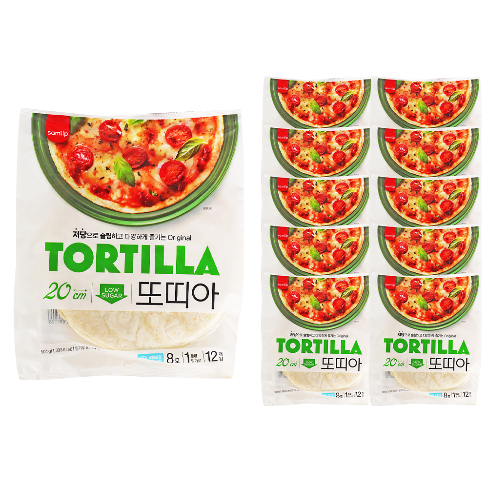 삼립 8호 밀또띠아 504g(12장) /냉동 한박스 (504g x 10ea)-아이스박스무료