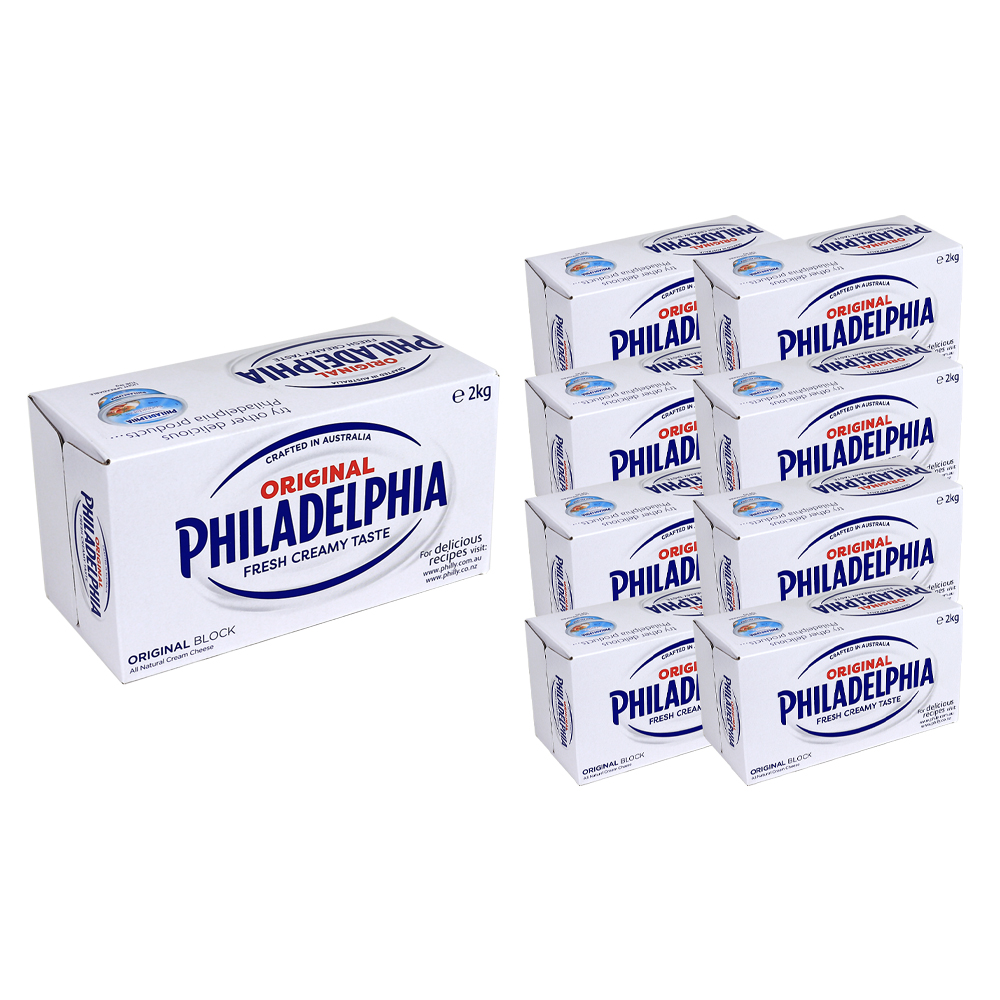 필라델피아 크림치즈 2kg 블럭 /냉장 한박스 (2kg x 8ea)