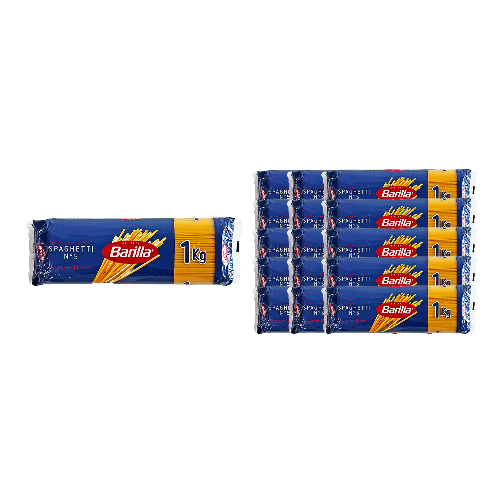 바릴라 5호 스파게티 1kg(15입) /비닐타입 한박스 (1kg x 15ea)