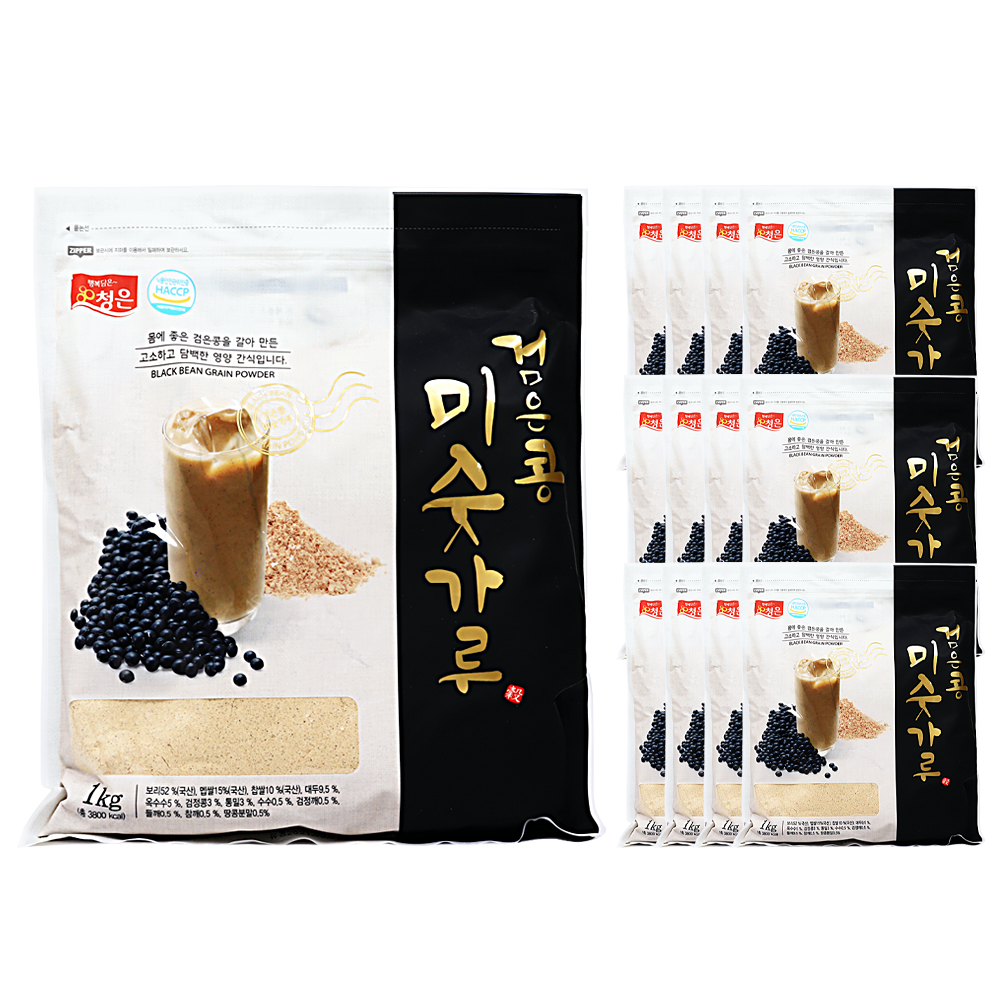 청은 검은콩 미숫가루 1kg 한박스 (1kg x 12ea)