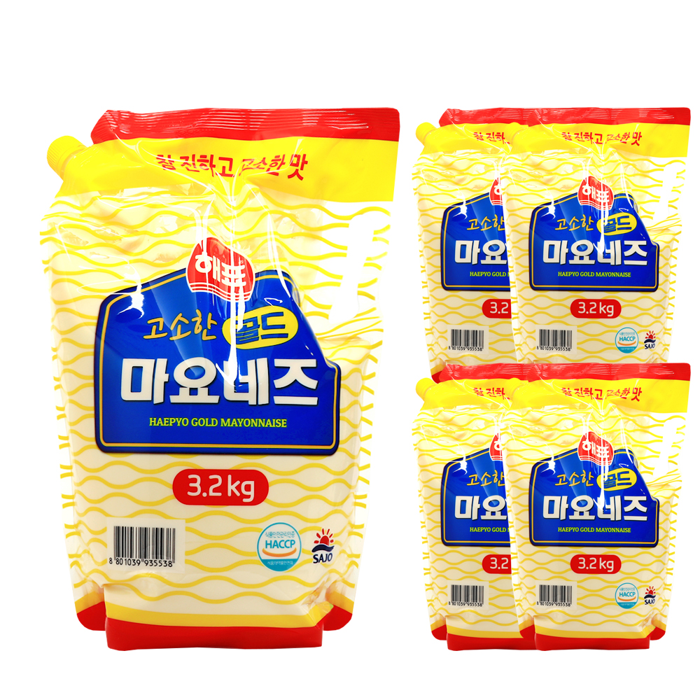 해표 고소한 골드 마요네즈 3.2kg /스파우트팩 한박스 (3.2kg x 4ea)