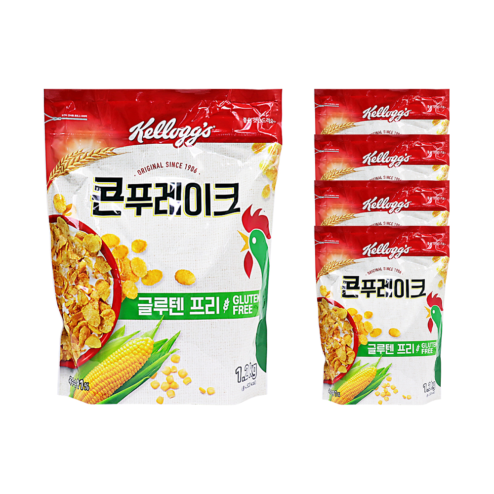 켈로그 콘푸레이크 1.2kg 한박스 (1.2kg x 4ea)