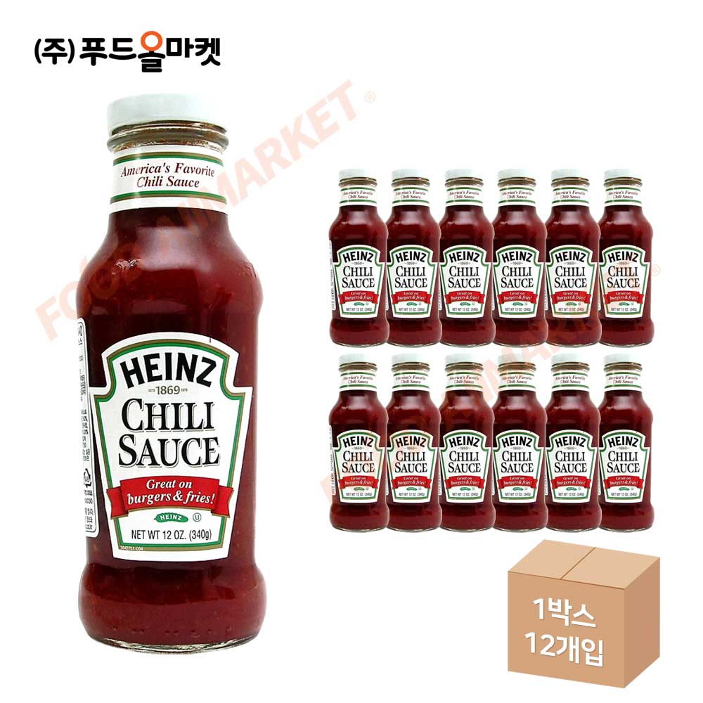 하인즈 칠리맛 소스 340g /캐나다산 한박스 (340g x 12ea)